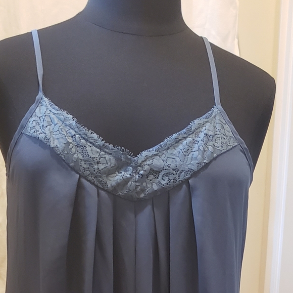 Bebonnie Womens Blue Sleeveless Chemise - Picture 2 of 11